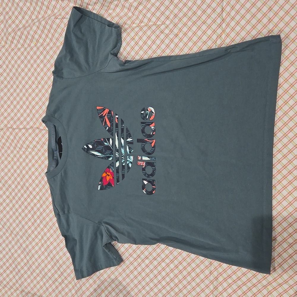 Adidas x Her Studio London Graphic-Print T-Shirt | Medium | Teal Athleisure Tee